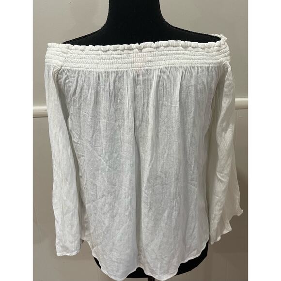 Lilly Pulitzer Women’s White Off The Shoulder Beaded Embellished Top Size XS - Picture 6 of 6